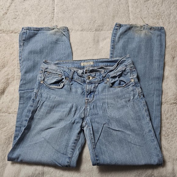 Bullhead Light Wash Slim Boot Cut Denim Blue Jeans 7S - Picture 1 of 6